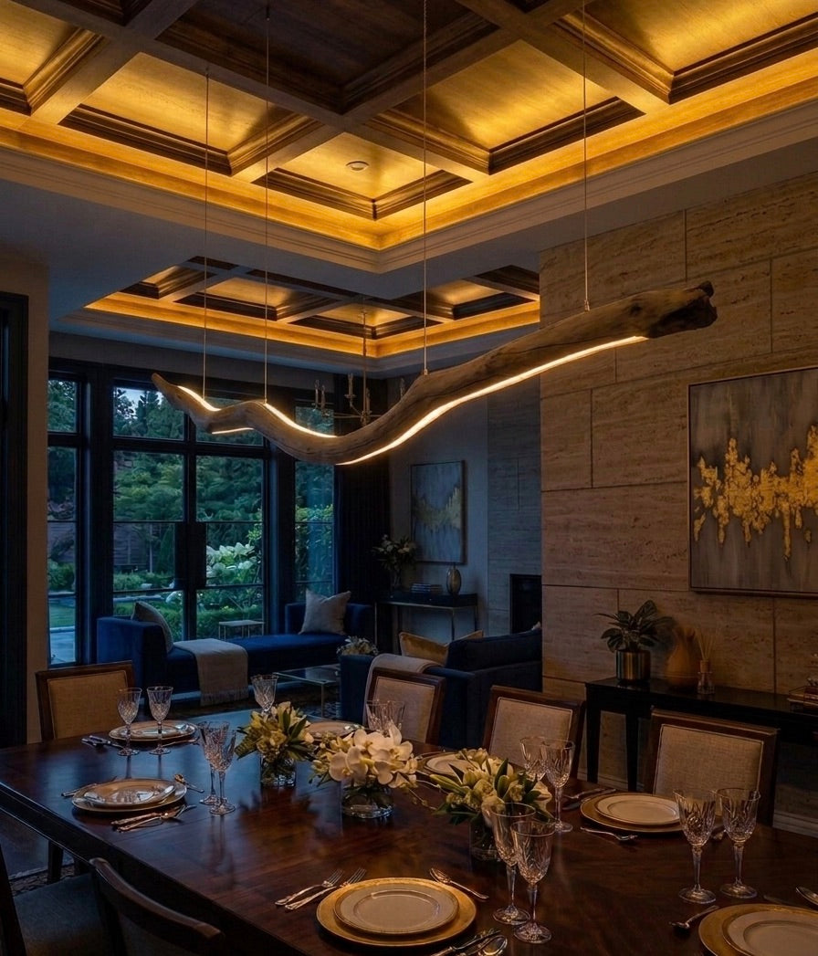 Luvienne The Monolith Linear Timber architectural luminaire installation